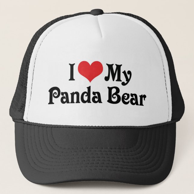 Boné Eu Amo Meu Urso De Panda (Frente)