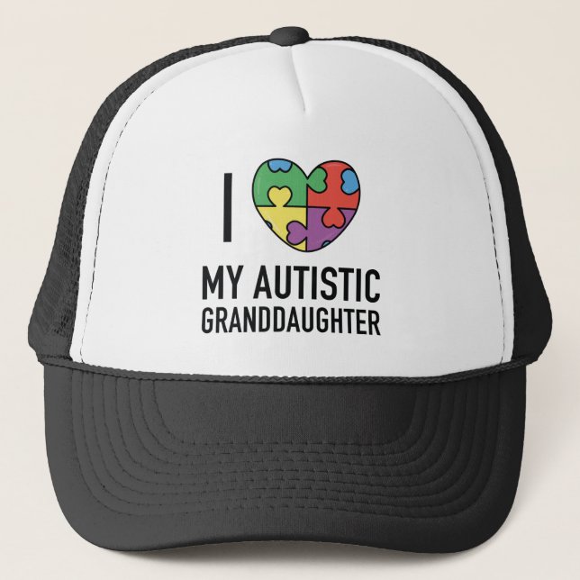 Boné Eu Amo Minha neta Autista (Frente)