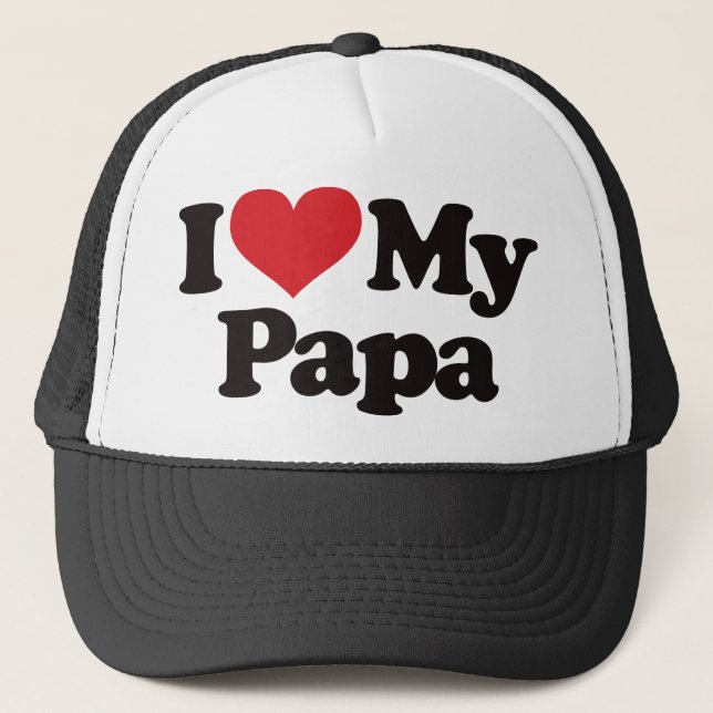 Boné Eu amo minha papá (Frente)