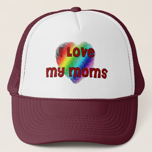 Boné Eu amo minhas mães (Frente)