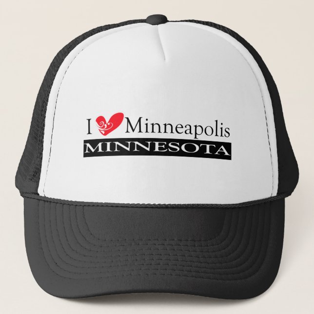 Boné Eu amo Minneapolis Minnesota (Frente)