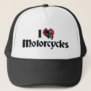 Boné Eu Amo Motocicletas Heart