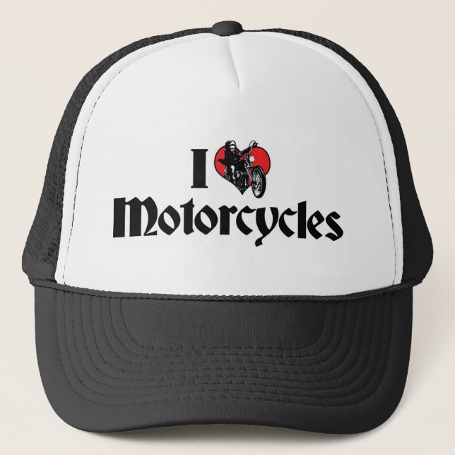 Boné Eu Amo Motocicletas Heart (Frente)
