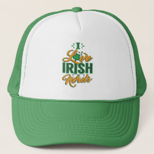 Boné Eu Amo Nerds Irlandeses Dia de São Patrício