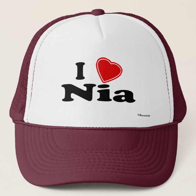 Boné Eu amo Nia (Frente)