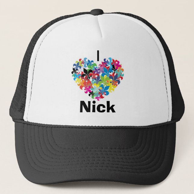 Boné Eu amo Nick (Frente)