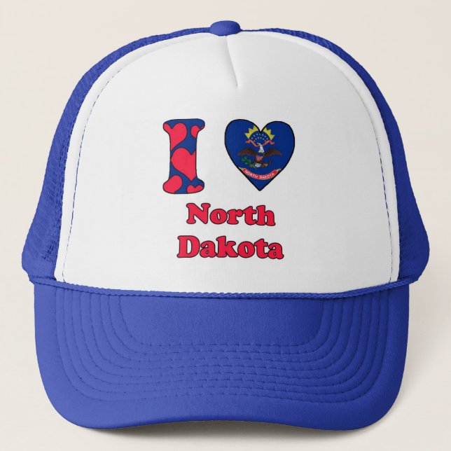 Boné Eu amo North Dakota (Frente)