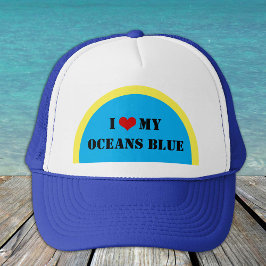 Boné Eu Amo O Azul Dos Meus Oceanos - O Chapéu Dos Cami