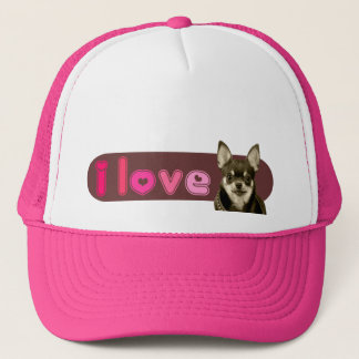Boné eu amo o boné/chapéu da chihuahua