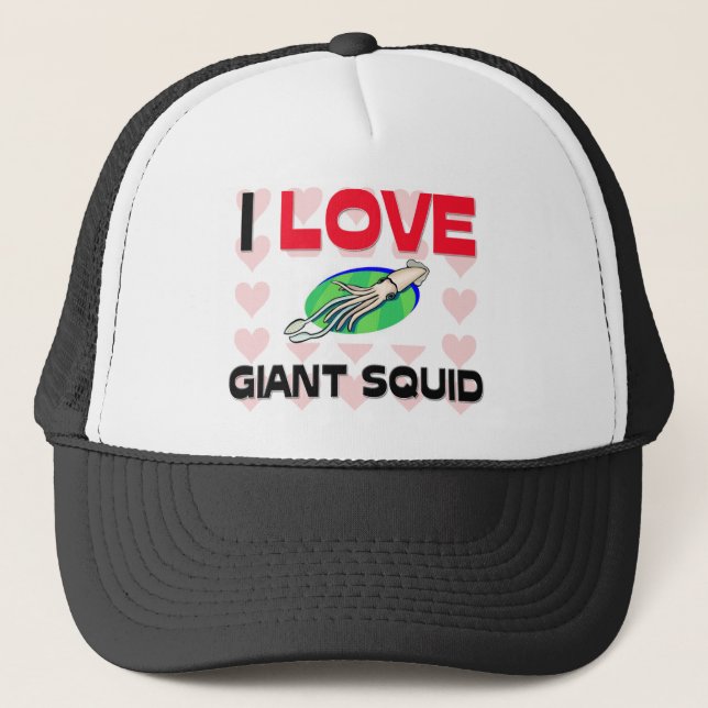 Boné Eu amo o calamar gigante (Frente)