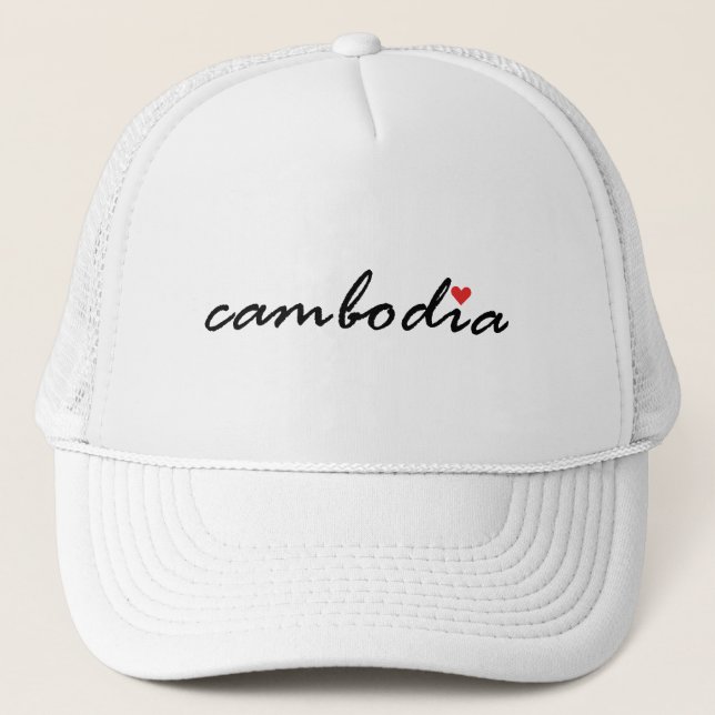 Boné Eu amo o Camboja (Frente)