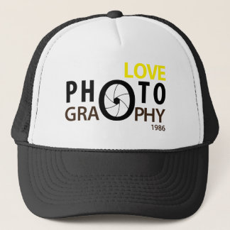 Boné eu amo o chapéu da fotografia