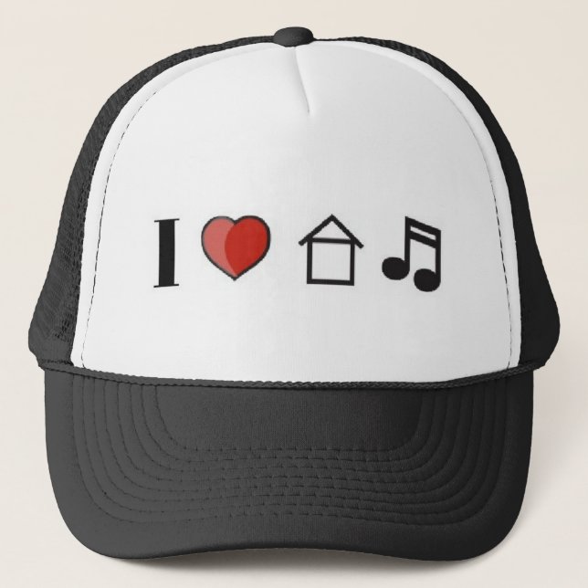 Boné Eu amo o chapéu da música da casa (Frente)