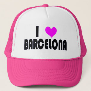 Boné Eu amo o chapéu de Barcelona
