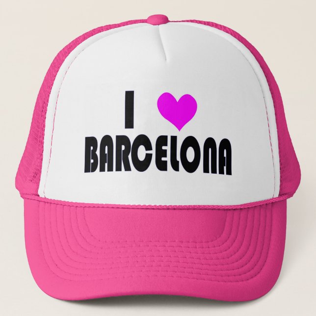 Boné Eu amo o chapéu de Barcelona (Frente)