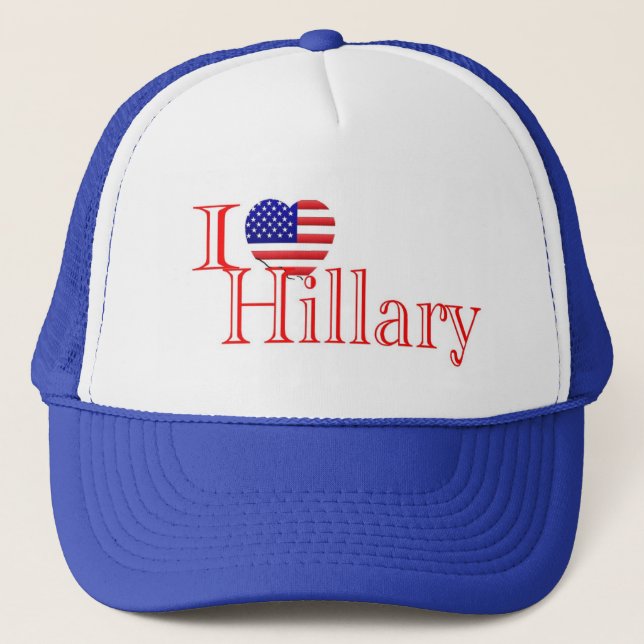 Boné Eu amo o chapéu de Hillary (Frente)