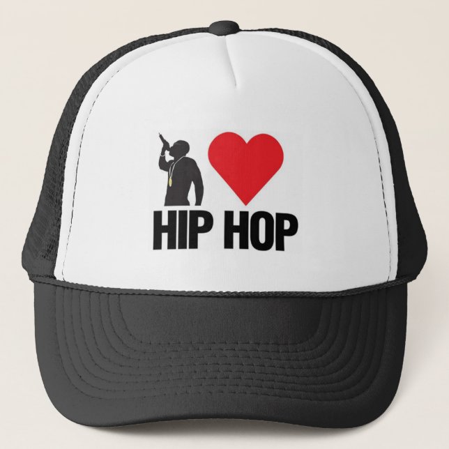 Boné Eu amo o chapéu de Hip Hop (Frente)
