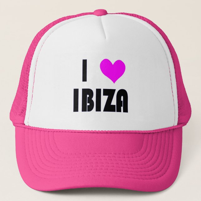 Boné Eu amo o chapéu de Ibiza (Frente)