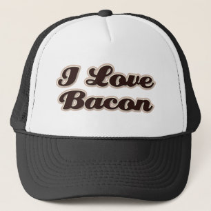 Boné Eu amo o chapéu do bacon