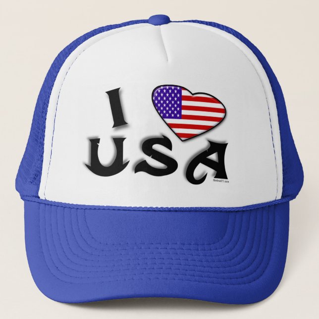 Boné Eu amo o chapéu dos EUA (Frente)