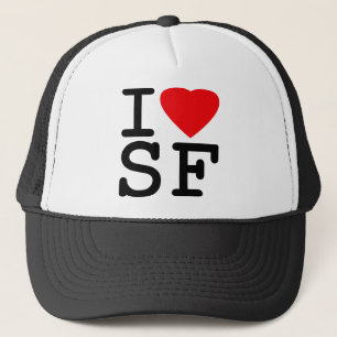 Boné Eu amo o coração San Francisco
