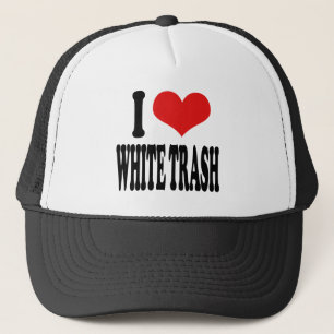 Boné Eu amo o lixo branco