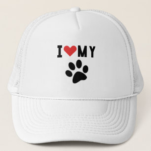 Boné Eu amo o meu cão de gato incrível