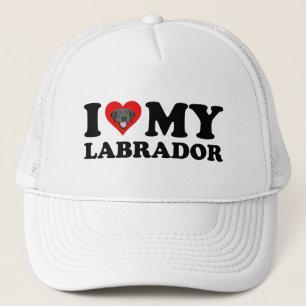 Boné Eu Amo O Meu Laboratório Preto De Labrador