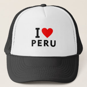 Boné Eu amo o país de Peru como o turismo do viagem do
