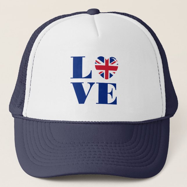Boné Eu amo o Reino Unido (Frente)