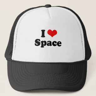 Boné Eu amo o Tshirt do espaço