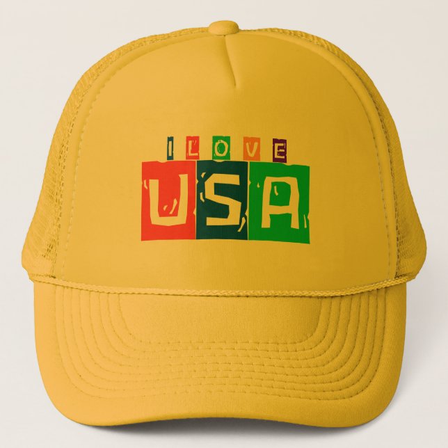 Boné Eu amo os EUA (Frente)