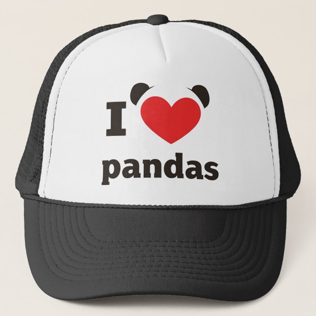 Boné Eu Amo Pandas (Frente)