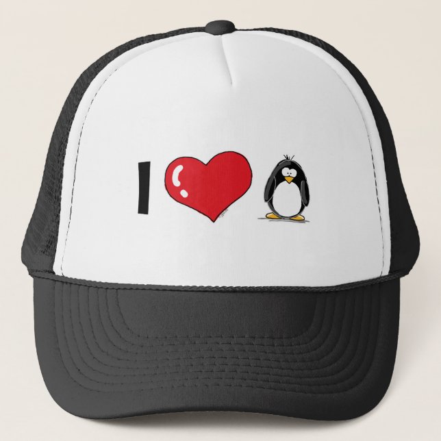 Boné Eu amo pinguins (Frente)