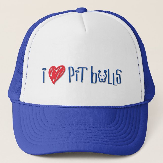 Boné Eu amo pitbull (Frente)