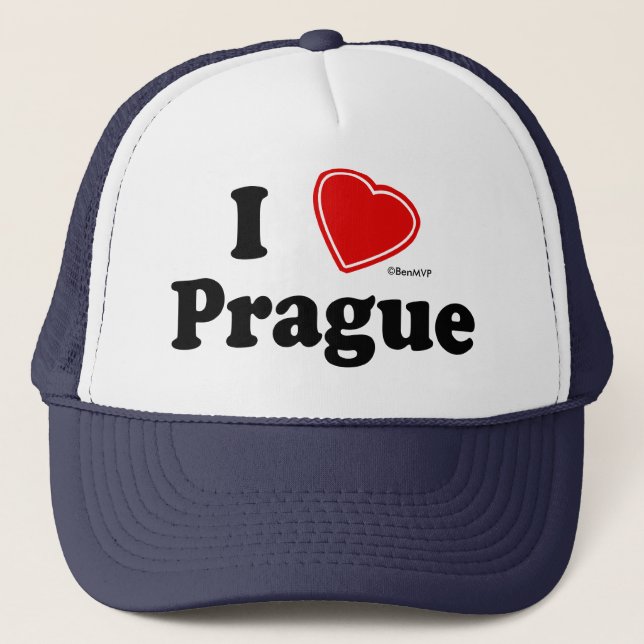 Boné Eu amo Praga (Frente)
