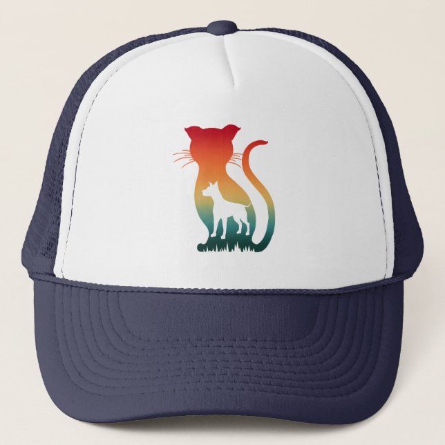 BONÉ EU AMO PRESENTE PARA AMANTES DE ANIMAIS DE ESTIMAÇ (Frente)