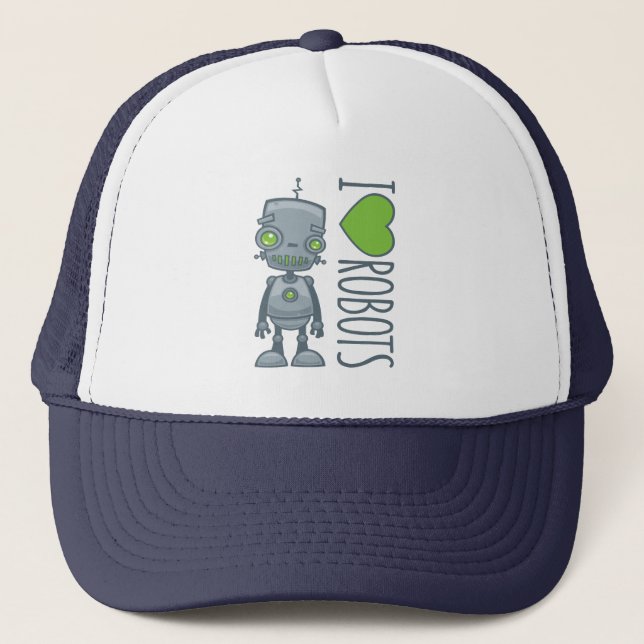 Boné Eu amo robôs (Frente)