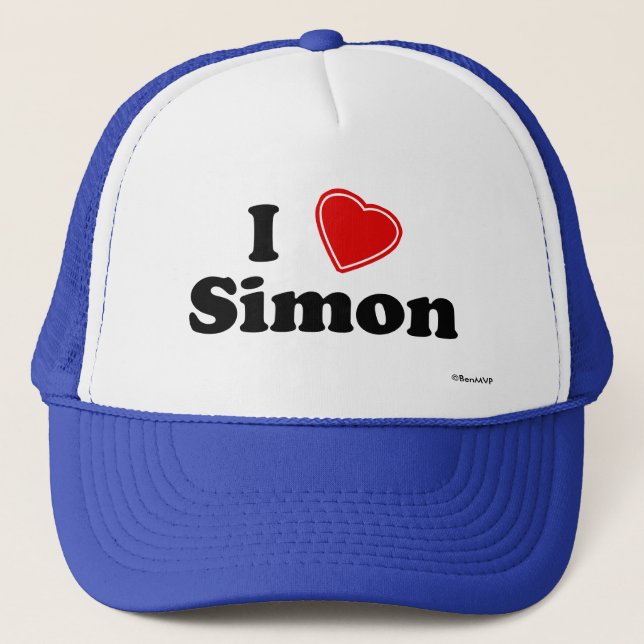 Boné Eu amo Simon (Frente)