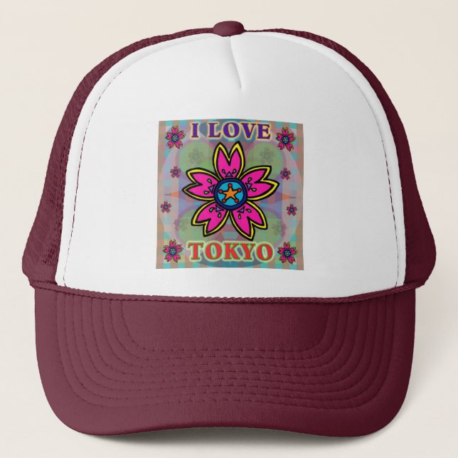 Boné "EU AMO TOKYO" Flores Hat (Frente)