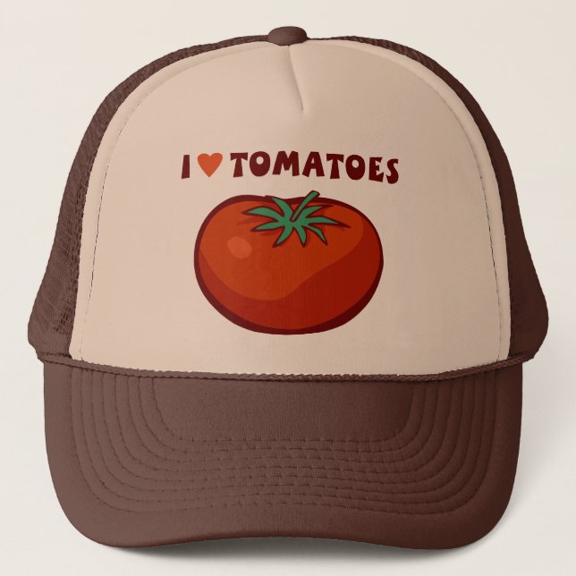 Boné Eu amo tomates (Frente)