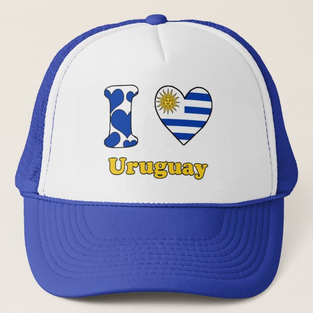 Boné Eu amo Uruguai (Frente)