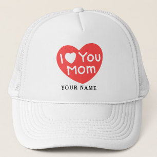 Boné Eu Amo Você Mamãe Moderno Simples