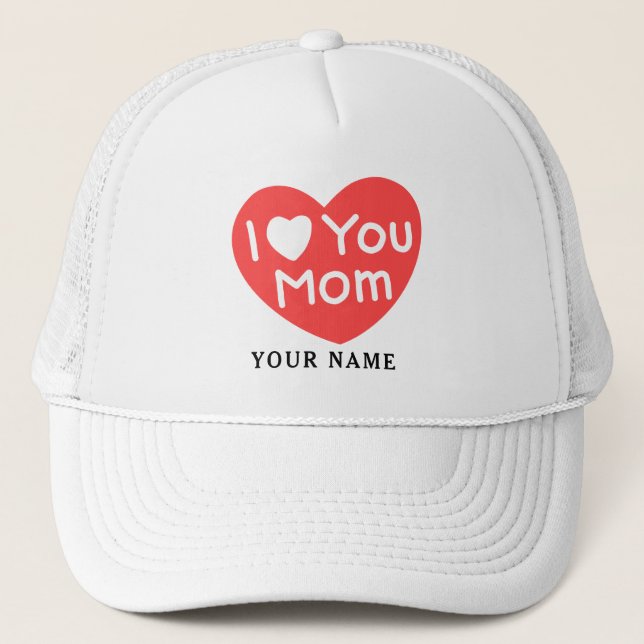 Boné Eu Amo Você Mamãe Moderno Simples (Frente)