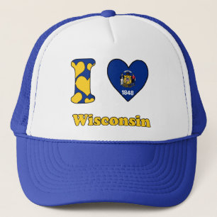 Boné Eu amo Wisconsin