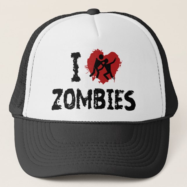 Boné Eu Amo Zombies (Frente)