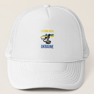 Boné Eu Apoio a Ucrânia – Desenho da Pomba da Paz
