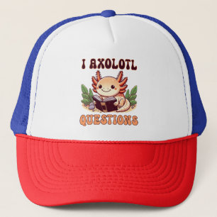 Boné Eu Axolotl questiona Adultos Crianças Meninas Engr
