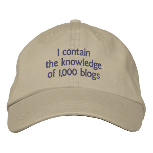 Boné Eu contenho o conhecimento de 1000 blogues
