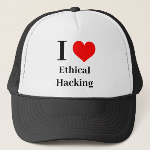 Boné Eu coração Hacking ético